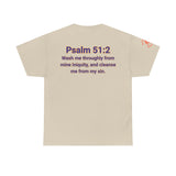 Jesus Gets Sin Out Tee | Psalm 51:2 | Unisex Heavy Cotton Christian Shirt