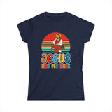 Jesus Has My Back — Women’s Softstyle Christian T-Shirt | Retro Faith Tee