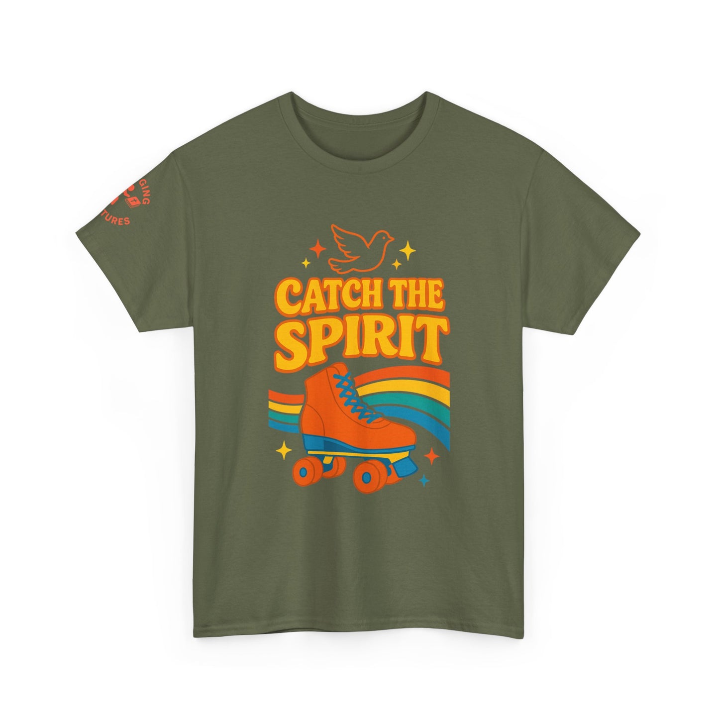 Catch the Spirit — 2 Corinthians 3:17 Retro Skate | Unisex Heavy Cotton Christian T-Shirt